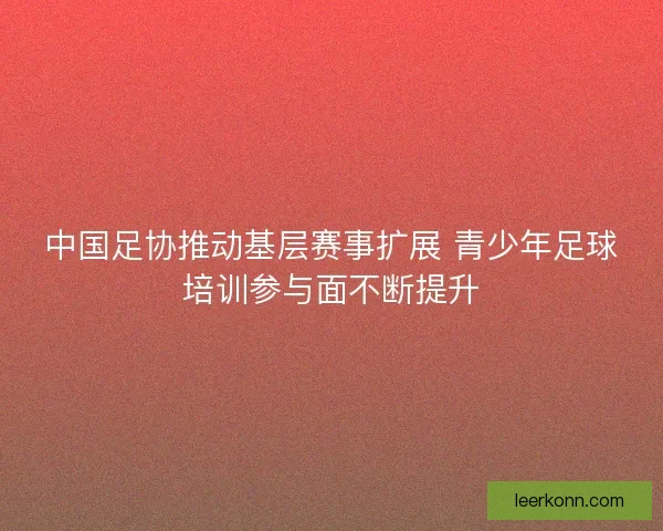 中国足协推动基层赛事扩展 青少年足球培训参与面不断提升
